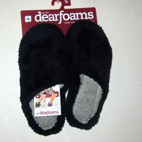 Dearfoams Small Size 5/6 Peacoat Slippers - Picture 1 of 4